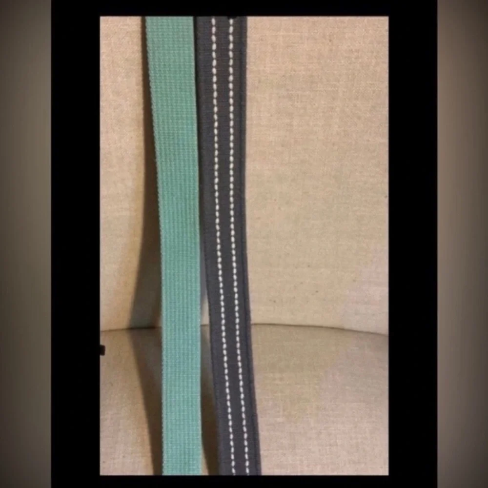 NWOT Set of 2 Canvas Belts in Green and Gray Urban Pipeline Size 12